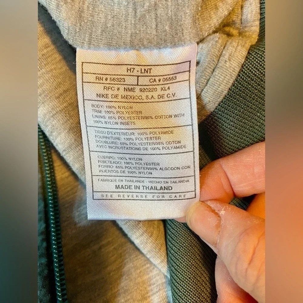 Vintage Y2K Nike Gray/Green Button-Down Jacket Coat